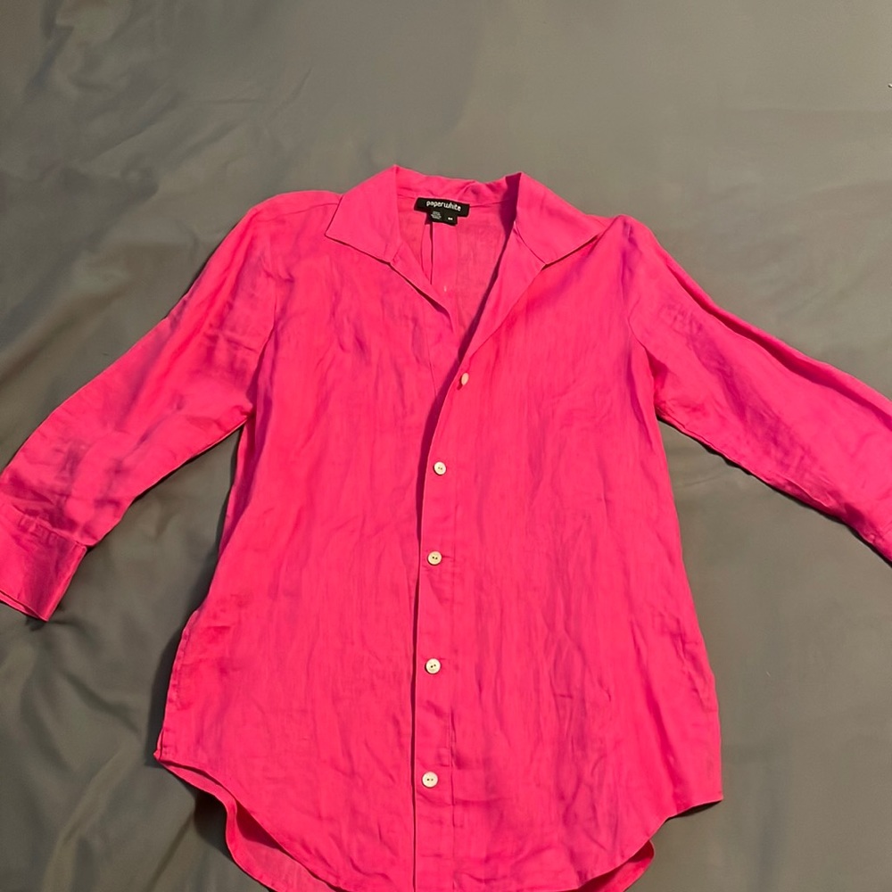 Hot pink Paperwhite button down